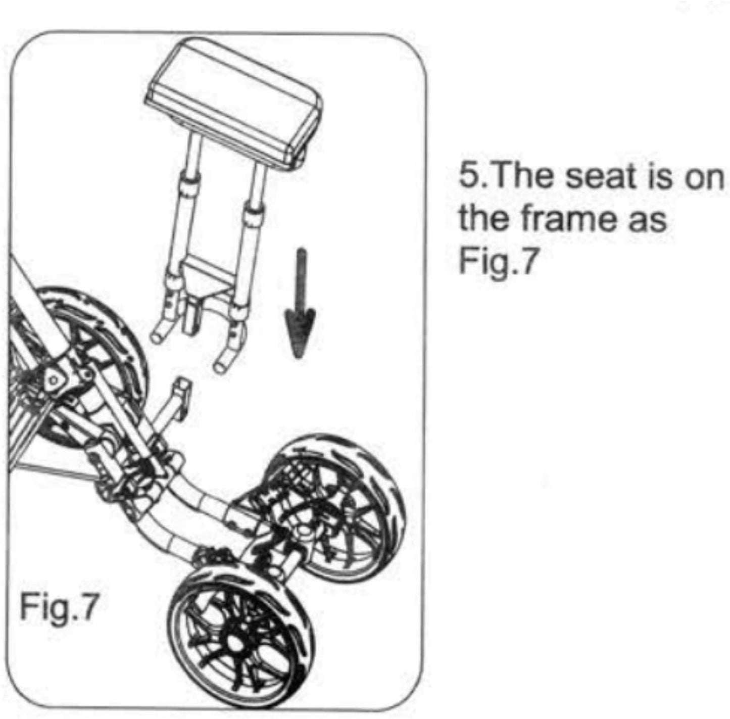 Removable Seat ONE for CaddyCruiser ONE