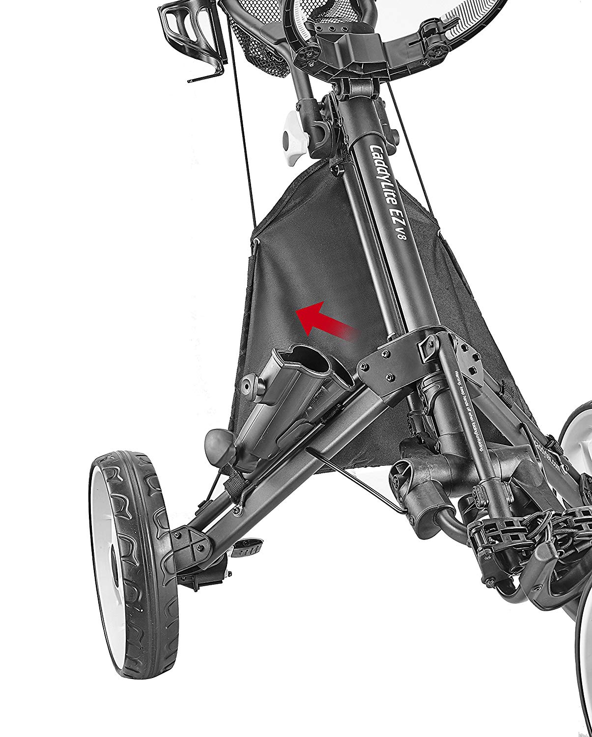 CaddyTek Caddylite EZ V8 - EZ-Fold 3 Wheel Golf Push Cart Version 8