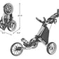 CaddyTek Caddylite EZ V8 - EZ-Fold 3 Wheel Golf Push Cart Version 8